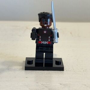 Blade Marvel Custom Minifigure with Sword and Gun